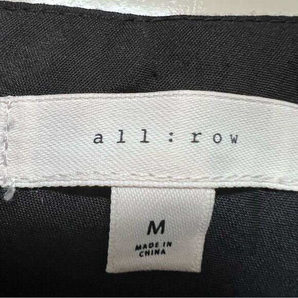 All:Row Pants Trousers Wide Leg High Waist Pleated Green Size Medium Annie Hall - Picture 5 of 10